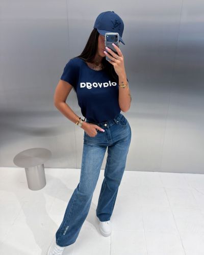 T-shirt damski OLAVOGA EARLY 2026 navy blue - FashionPlace - 1