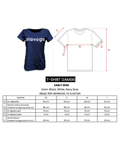 T-shirt damski OLAVOGA EARLY 2026 czerń - FashionPlace - 4