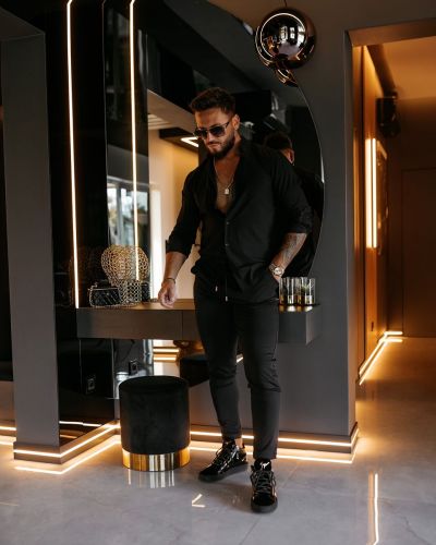 Spodnie męskie OLAVOGA FYNK 2026 czerń - FashionPlace - 1