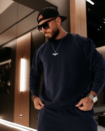Bluza męska OLAVOGA ZAIRI SWEATSHIRT 2026 navy blue - FashionPlace - 1