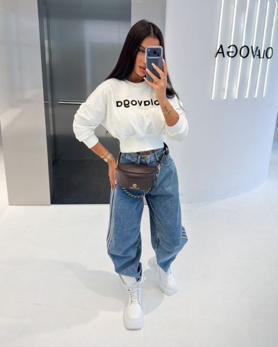 Bluza damska OLAVOGA FRESH 2026 ecru - FashionPlace - 1