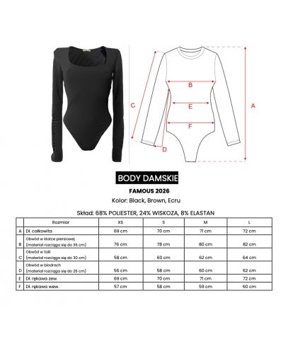 Body damskie OLAVOGA FAMOUS 2026 czerń - FashionPlace - 4