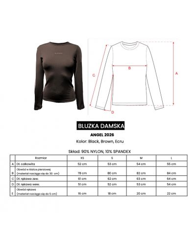 Bluzka damska OLAVOGA ANGEL 2026 czerń - FashionPlace - 3