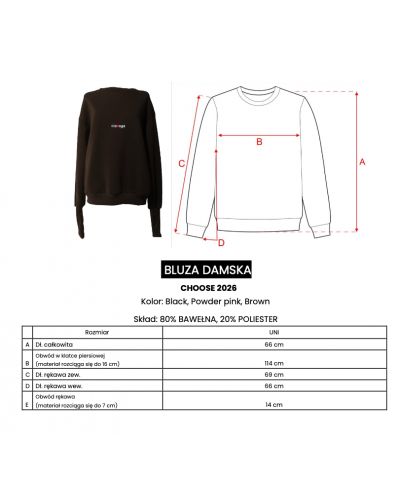 Bluza damska OLAVOGA CHOOSE 2026 czerń - FashionPlace - 4
