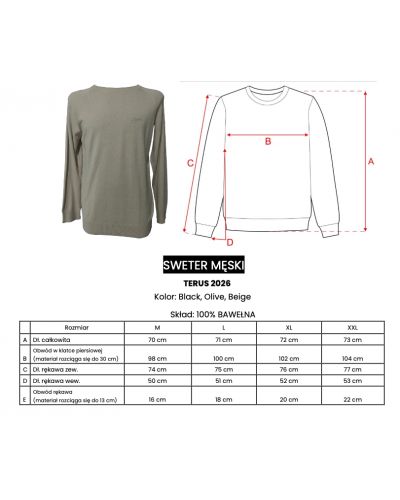 Sweter męski OLAVOGA TERUS 2026 oliwkowy - FashionPlace - 4