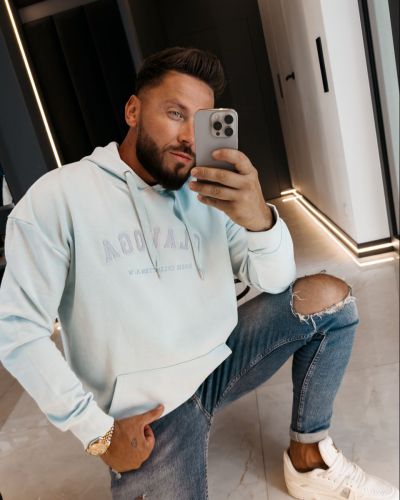 Bluza męska OLAVOGA RENAY 2026 sky blue - FashionPlace - 2