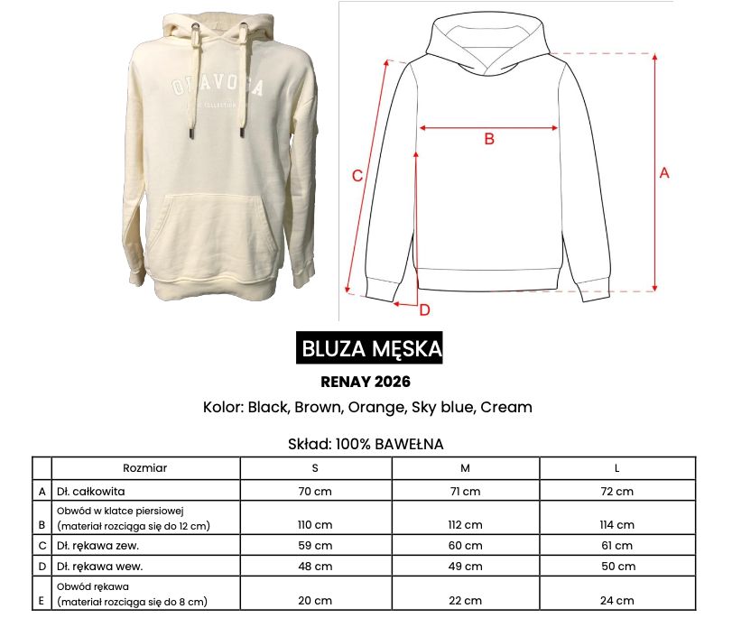 Bluza męska OLAVOGA RENAY 2026 sky blue