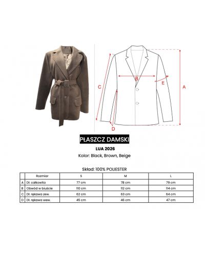 Płaszcz damski OLAVOGA LUA 2026 beż - FashionPlace - 4