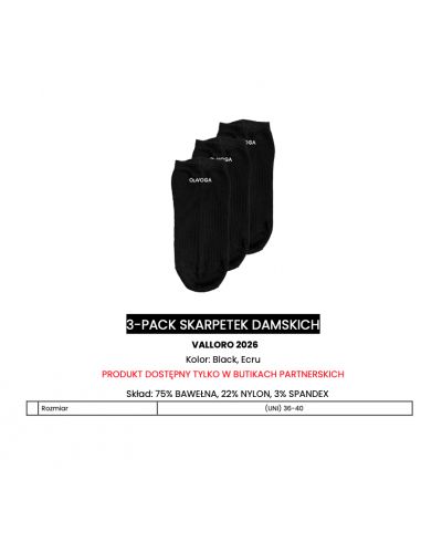 Skarpetki damskie OLAVOGA VALLORO 2026 ecru - trójpak - FashionPlace - 4