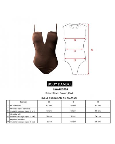 Body damskie OLAVOGA SWARE 2026 czerwień - FashionPlace - 4