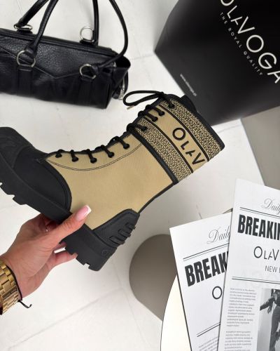 Buty damskie OLAVOGA LUNAR 2026 beż - FashionPlace - 1