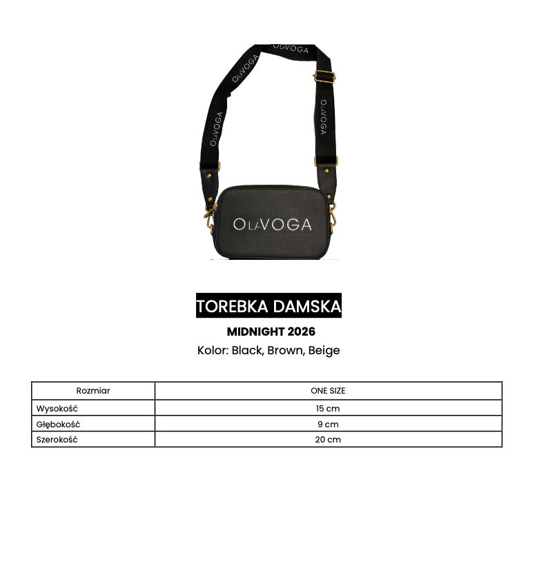 Torebka damska OLAVOGA MIDNIGHT 2026 czerń