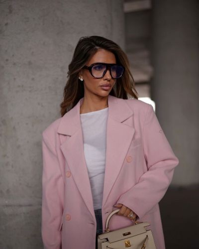 Płaszcz damski OLAVOGA MOONLEOER 2026 róż - FashionPlace - 2