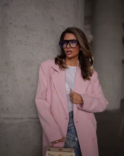 Płaszcz damski OLAVOGA MOONLEOER 2026 róż - FashionPlace - 3