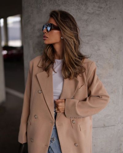 Płaszcz damski OLAVOGA MOONLEOER 2026 camel - FashionPlace - 3