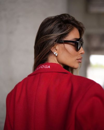 Płaszcz damski OLAVOGA MOONLEOER 2026 czerwień - FashionPlace - 3