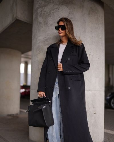 Płaszcz damski OLAVOGA MOONLEOER 2026 czerń - FashionPlace - 1