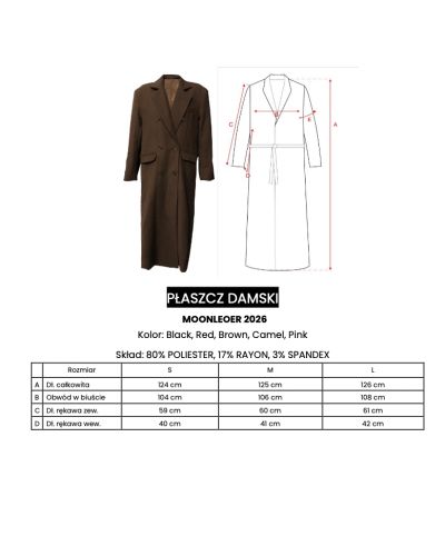 Płaszcz damski OLAVOGA MOONLEOER 2026 czerń - FashionPlace - 5