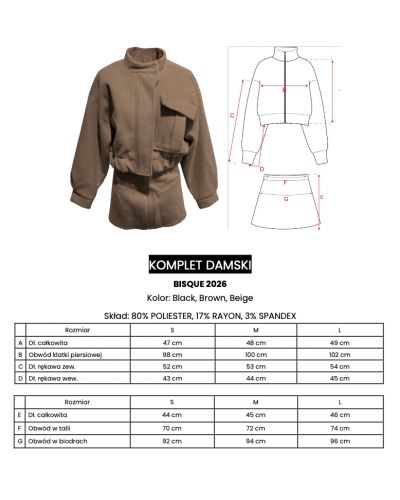 Komplet damski OLAVOGA BISQUE 2026 czerń - FashionPlace - 6