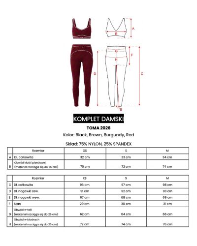 Komplet damski OLAVOGA TOMA 2026 burgund - FashionPlace - 4