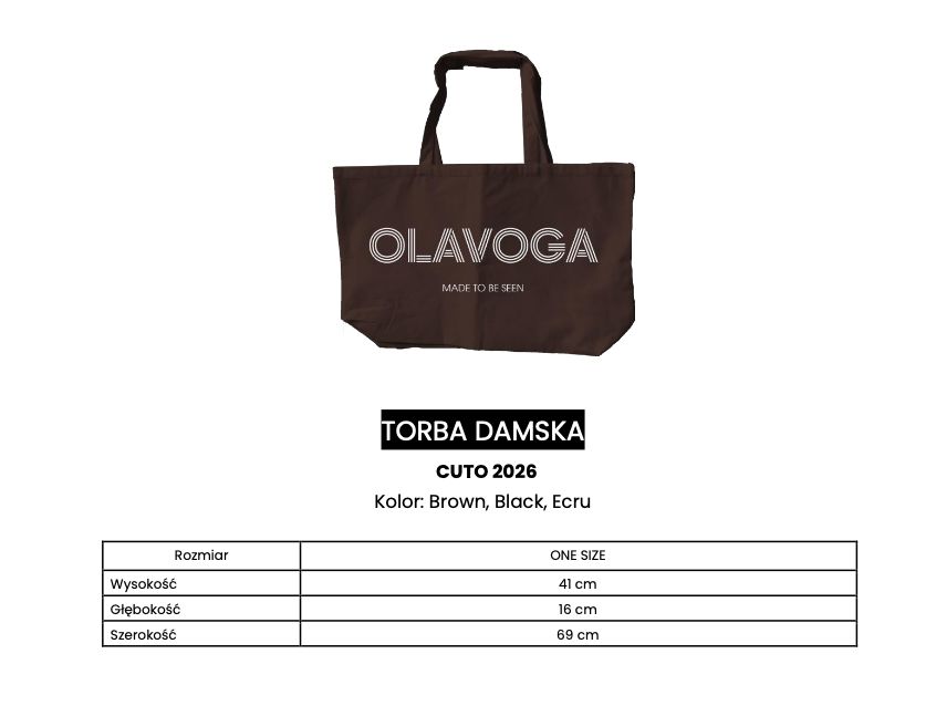 Torba damska OLAVOGA CUTO 2026 brąz