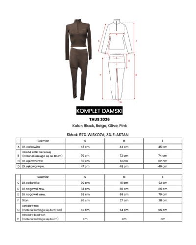 Komplet damski OLAVOGA TAUS 2026 czerń - FashionPlace - 5