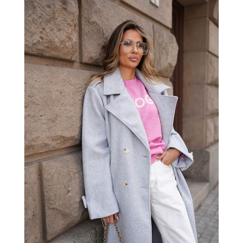 Płaszcz damski OLAVOGA BECKY 2026 szary - FashionPlace - 1