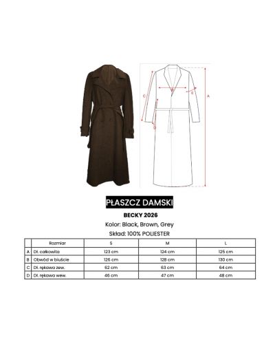 Płaszcz damski OLAVOGA BECKY 2026 czerń - FashionPlace - 4