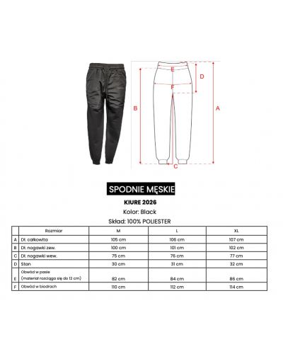 Spodnie męskie OLAVOGA KIURE 2026 czerń - FashionPlace - 9