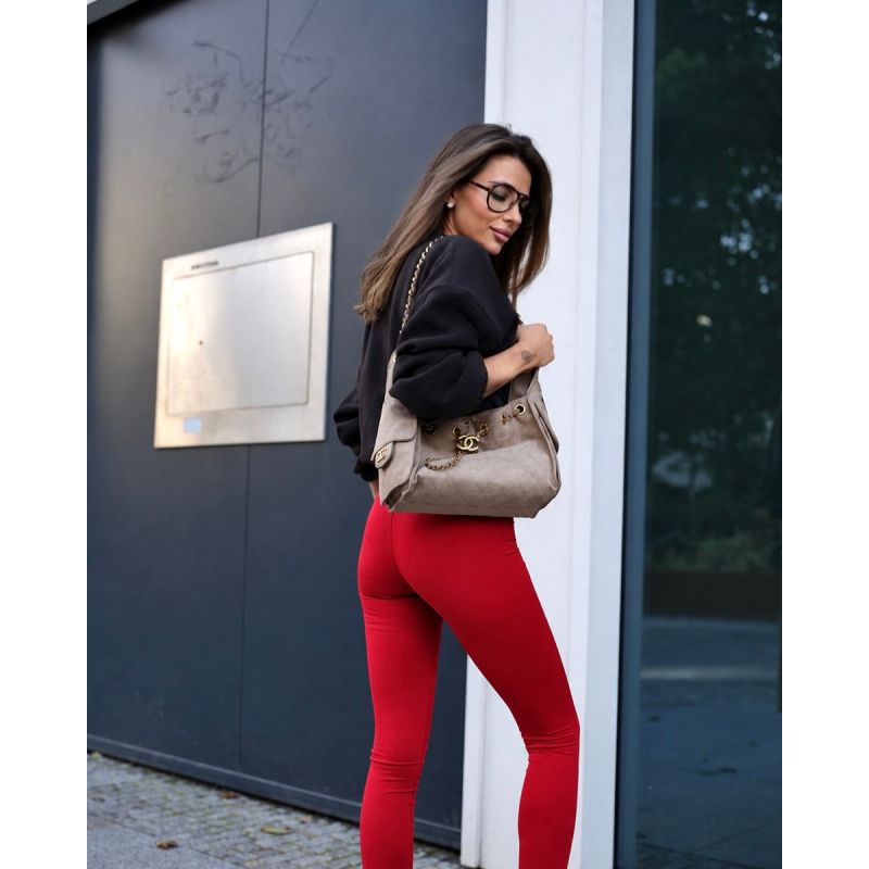 Legginsy damskie OLAVOGA LUXORA 2026 czerwień - FashionPlace - 1