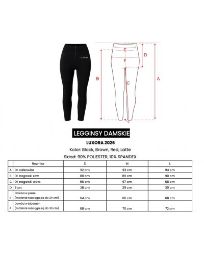 Legginsy damskie OLAVOGA LUXORA 2026 brąz - FashionPlace - 3