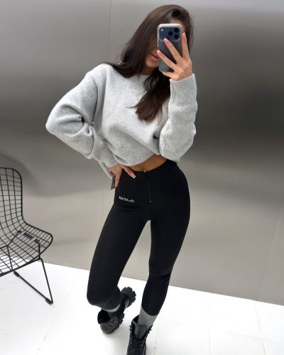 Legginsy damskie OLAVOGA LUXORA 2026 czerń - FashionPlace - 4