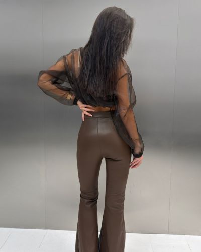 Spodnie damskie OLAVOGA DECORATE 2026 brown - FashionPlace - 3