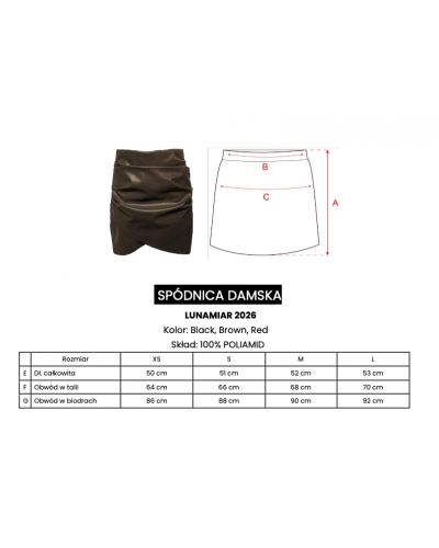 Spódnica damska OLAVOGA LUNAMIAR 2026 czerwień - FashionPlace - 10