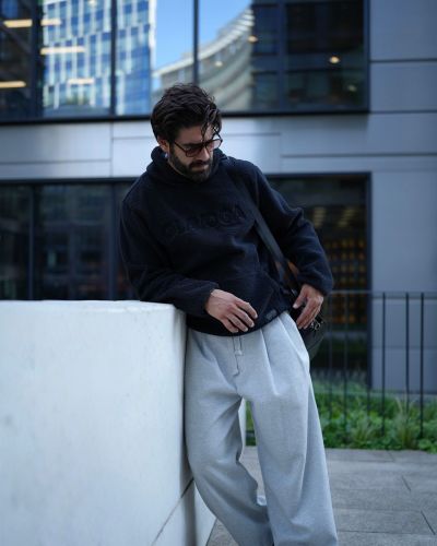 Bluza męska OLAVOGA BEARHOOD 2026 czerń - FashionPlace - 1