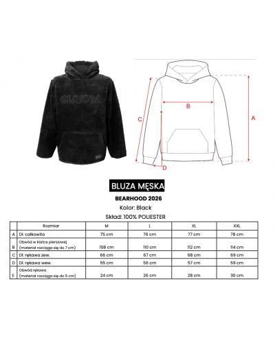 Bluza męska OLAVOGA BEARHOOD 2026 czerń - FashionPlace - 7