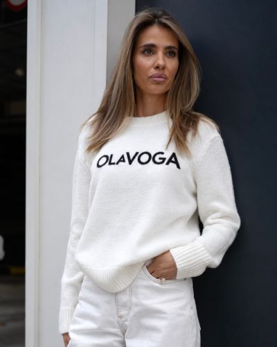Sweter damski OLAVOGA ALLSA 2026 ecru - FashionPlace - 1