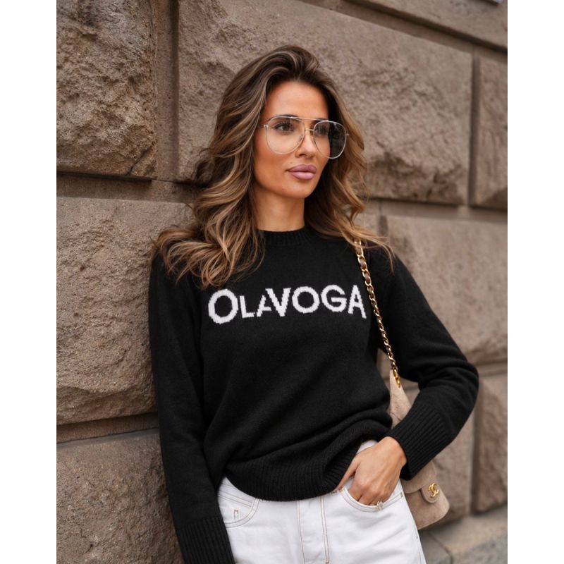 Sweter damski OLAVOGA ALLSA 2026 czerń - FashionPlace - 1
