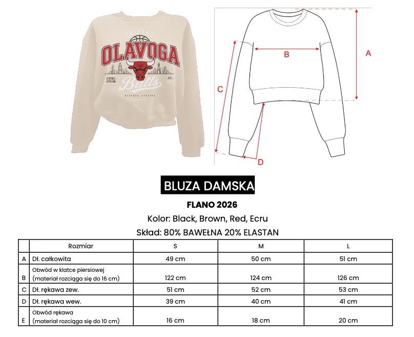 Bluza damska OLAVOGA FLANO 2026 ecru
