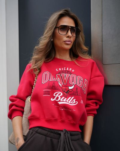 Bluza damska OLAVOGA FLANO 2026 czerwień - FashionPlace - 7