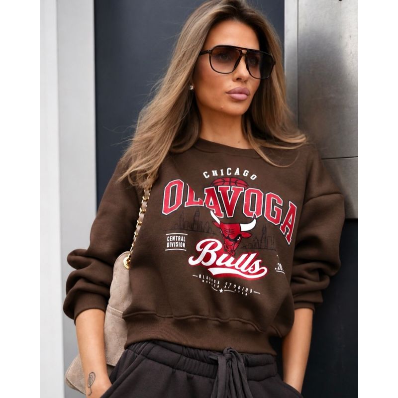 Bluza damska OLAVOGA FLANO 2026 brąz - FashionPlace - 1