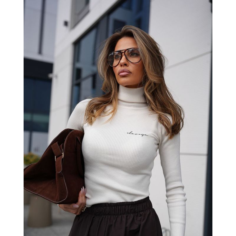 Sweter damski OLAVOGA BLEMENDO 2026 ecru - FashionPlace - 1
