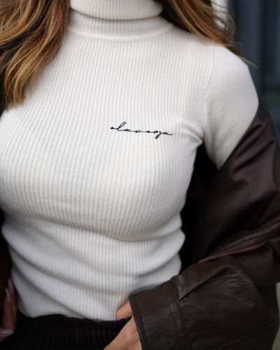 Sweter damski OLAVOGA BLEMENDO 2026 ecru - FashionPlace - 2