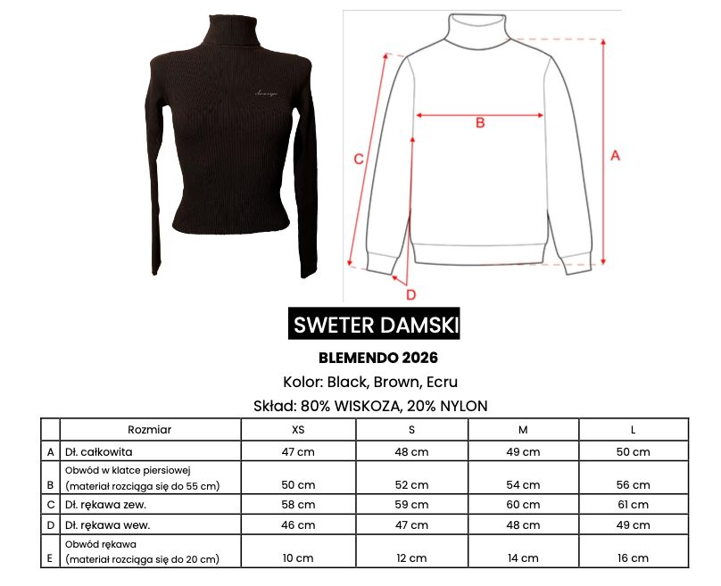 Sweter damski OLAVOGA BLEMENDO 2026 ecru