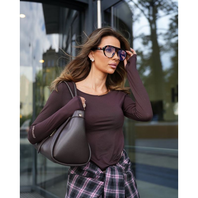 Bluzka damska OLAVOGA NEWY 2026 brąz - FashionPlace - 1