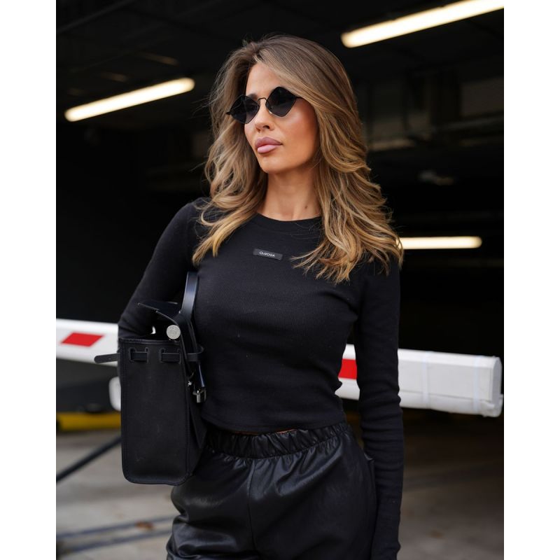 Bluzka damska OLAVOGA SHINE 2026 czerń - FashionPlace - 1