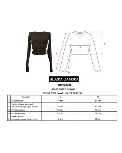 Bluzka damska OLAVOGA SHINE 2026 czerń - FashionPlace - 9