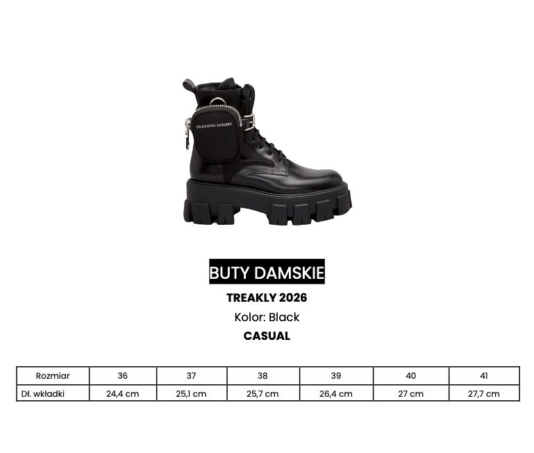 Buty damskie OLAVOGA TREAKLY 2026 czerń
