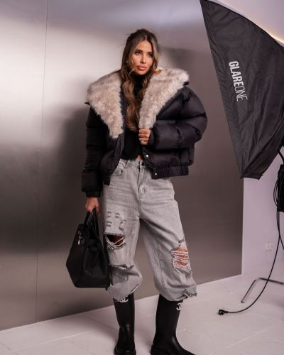 Kurtka damska OLAVOGA BOBI 2026 czerń - FashionPlace - 1