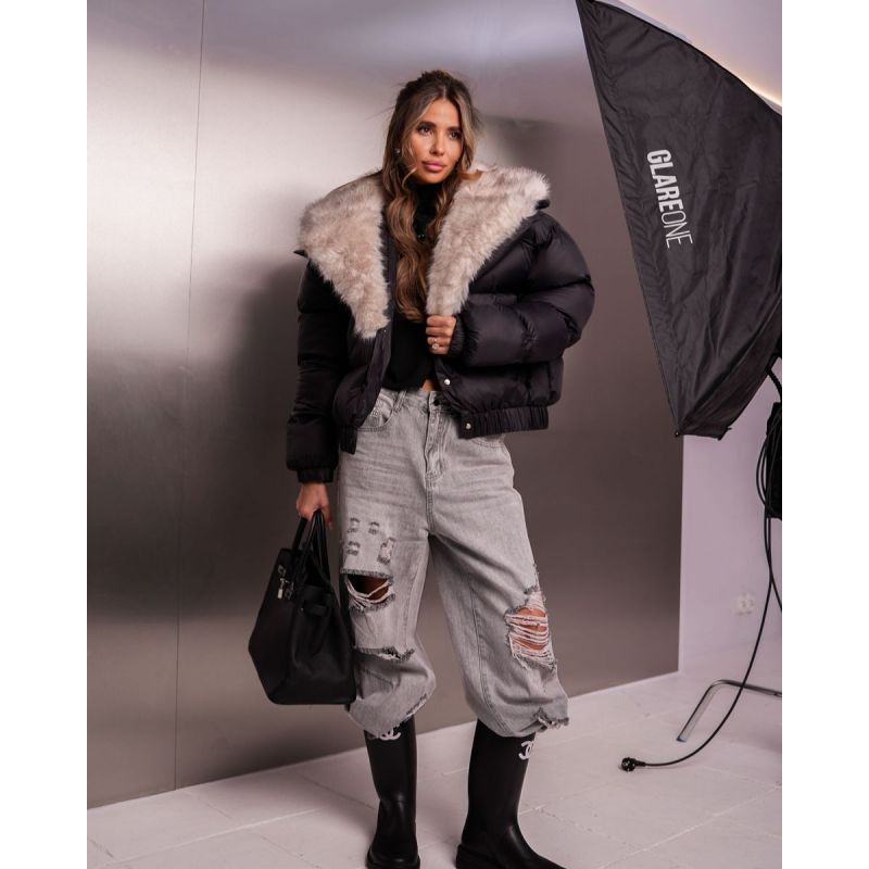 Kurtka damska OLAVOGA BOBI 2026 czerń - FashionPlace - 1